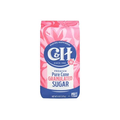 C&H Pure Cane Sugar - 4 lbs, Granulated