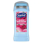 Suave Invisible Solid Antiperspirant Deodorant, Aloe & Rose Water - 2.6 oz