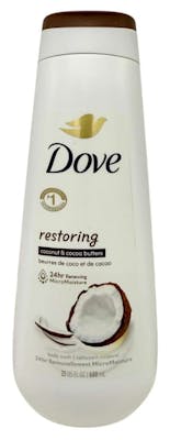 Dove Body Wash, Restoring Coconut &amp; Cocoa Butter - 23 oz
