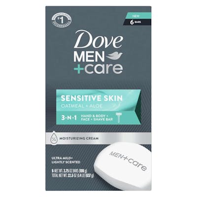 Dove Men+Care Bar Soap, Oatmeal &amp; Aloe - 3.75 oz