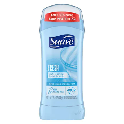Suave Invisible Solid Antiperspirant Deodorant, Fresh - 2.6 oz