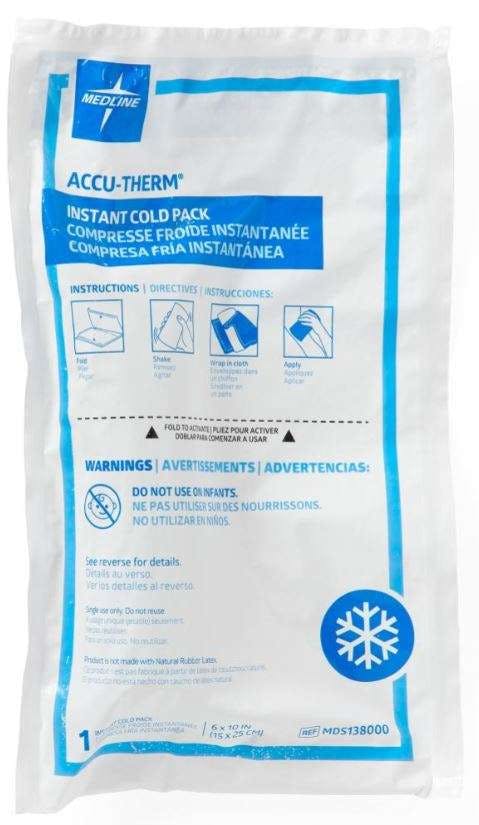 Accu-Therm Instant Cold Packs - 6" x 10", Heavy-Weight