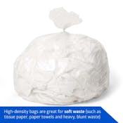 High Density Trash Liners - Clear, 1000 Liners