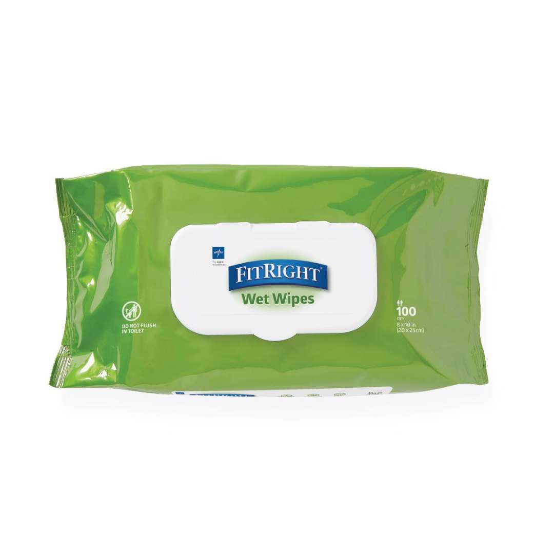 FitRight Aleo Personal Cleansing Wipes - 100 per Pack, 8" x 10"