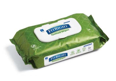 FitRight Aloe Quilted Personal Cleansing Wipes, 48 per Pack