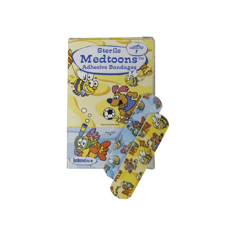 Medline Medtoons Sterile Adhesive Bandages - 50 Count  3/4