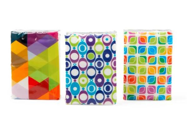 Facial Tissue Packs - 25 Sheets  3 Designs  Travel Size