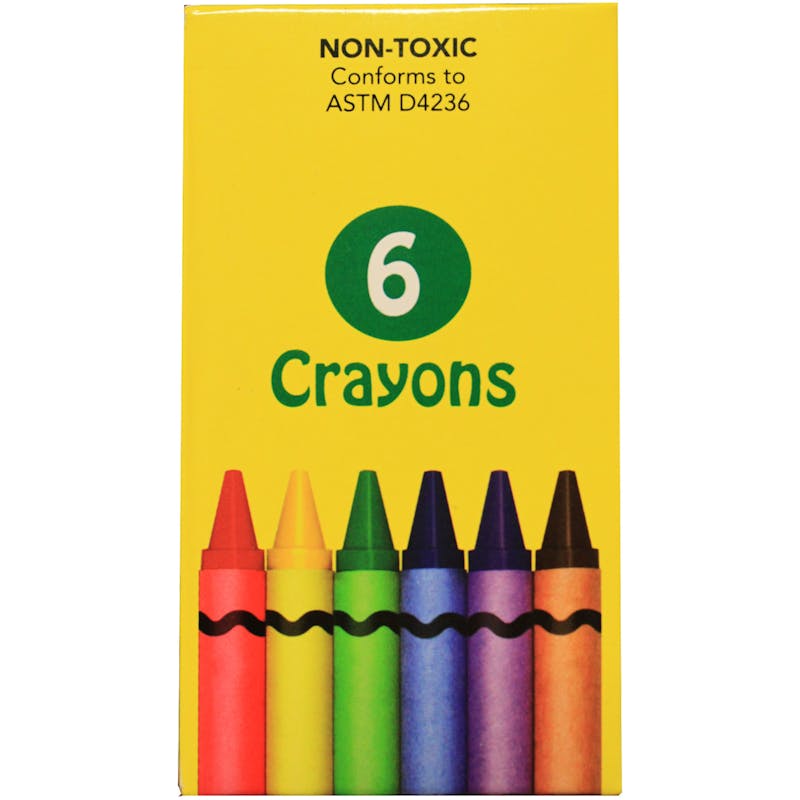 Crayons - 6 Count  Assorted Colors