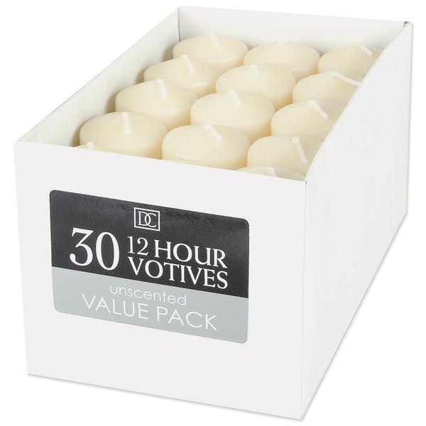 Wholesale Unscented 12 Hour Votive Candles Ivory (SKU 653331) DollarDays