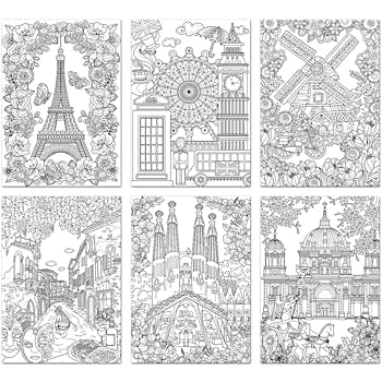 Living In Color Art Therapy Coloring Pages 6 Sheets Pkg World Of Wonders