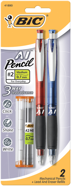 red blue mechanical pencil