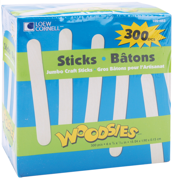 Wholesale Jumbo Craft Sticks 6" x 3/4" 300/Pkg DollarDays