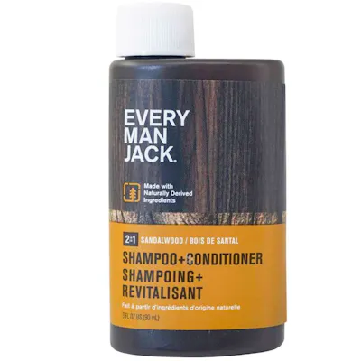 Every Man Jack 2-in-1 Shampoo &amp; Conditioner, Sandalwood - 3 oz