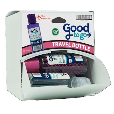 Push Top Bottle Travel Toiletry Bottles - 3 oz
