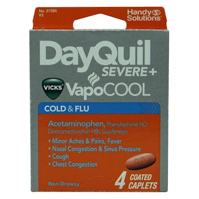 Vicks DayQuil Severe Caplets - Max Strength, 4 Pack