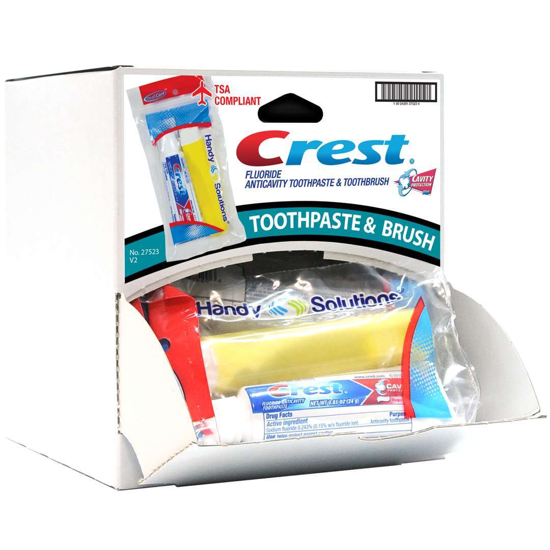 Wholesale Crest Travel Toothpaste/Brush Combo Dispensit 12 Count
