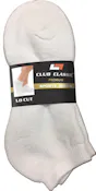 Low Cut Sports Socks, White, Size 4-6