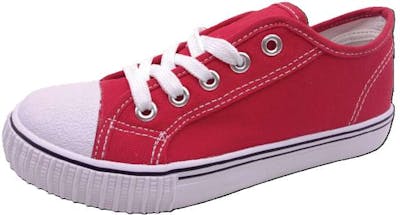 Big Boys Canvas Sneakers - Red, Size 5-7