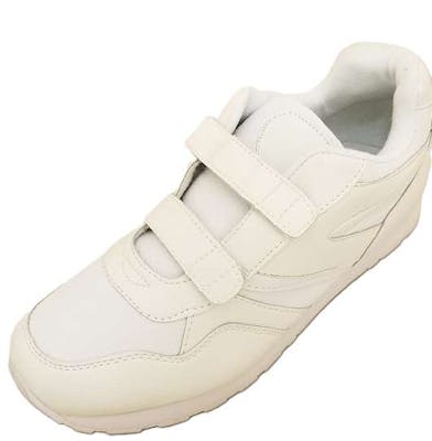 Men Velcro Strap Sneakers, White - Size 11