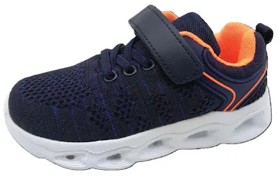 Boys Flymesh Blinking Lights Sneakers - Size 7-1, Navy