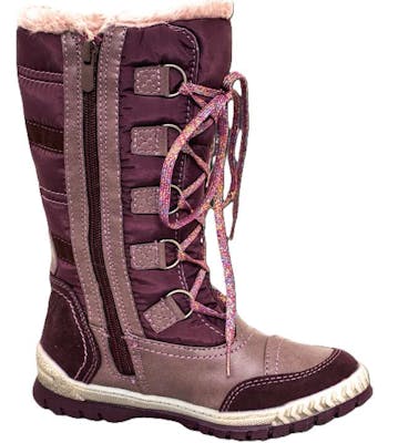 Big Girls Winter Boots, Plum, 5-8