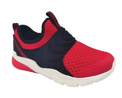 Youth Slip-On Sneakers - Red/Black, Size 2