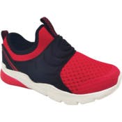 Youth Slip-On Sneakers - Red/Black, Size 2