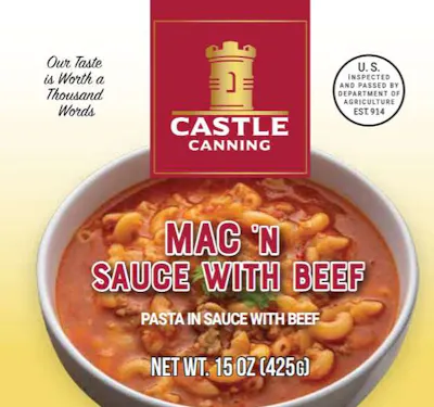 Canned Mac N Sauce with Beef - Full Pallet