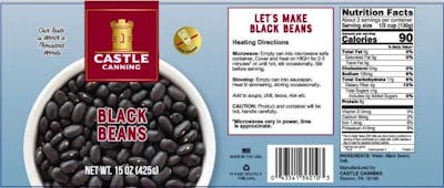 Canned Black Beans - Full Pallet