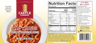 Canned Mac N Sauce - Full Pallet