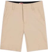 Girls Flat Front Shorts - Size 4, Khaki