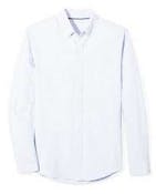 Boys' LS Oxford Shirts - White, Large