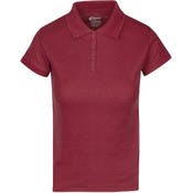 Juniors' Polo Uniform Shirts - Burgundy, Size S