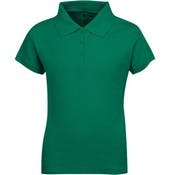 Juniors' Polo Uniform Shirts - Kelly Green, Size Small
