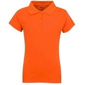 Juniors' Polo Uniform Shirts - Orange, Size Small