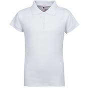 Juniors' Polo Uniform Shirts - White, Size Small