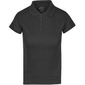 Juniors' Polo Uniform Shirts - Black, Size Medium