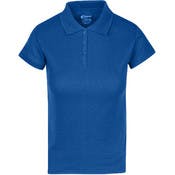 Juniors' Polo Uniform Shirts - Royal Blue, Size Medium