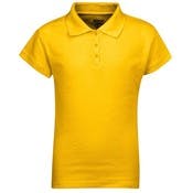 Juniors' Polo Uniform Shirts - Gold, Size Large