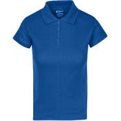 Juniors' Polo Uniform Shirts - Royal Blue, Size 2XL