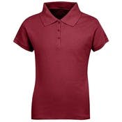 Girls' Polo Shirts - Burgundy, Size 3/4 (XXS)