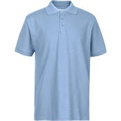 Men's Polo Shirts - Light Blue, Medium, Moisture Wicking