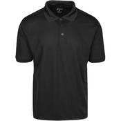 Men's Polo Shirts - Black, 2X, Moisture Wicking