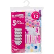 Girls' Underwear - All Over Print, Sizes 4-16, 5 Pack