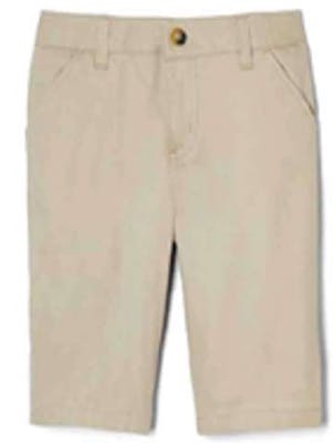Girls Skinny Stretch Shorts - Size 10, Khaki