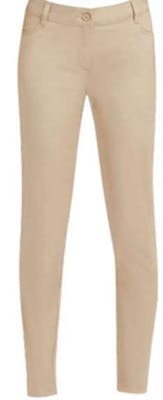 Girls Super Stretch Pants - Size 8, Khaki