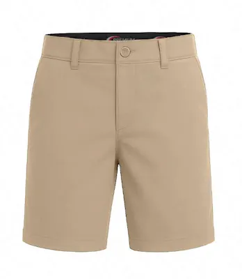 Boys Flat Front Husky Shorts - Size 16H, Khaki
