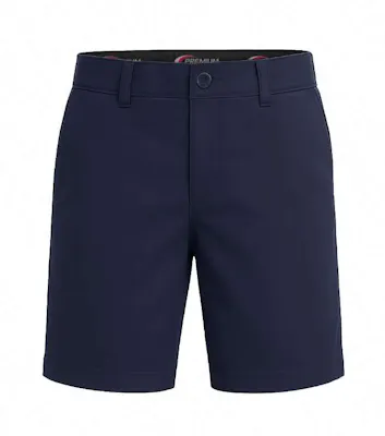 Boys Flat Front Husky Shorts - Size 16H, Navy