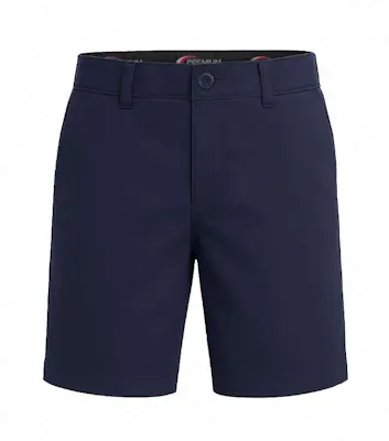 Boys Flat Front Husky Shorts - Size 18H, Navy