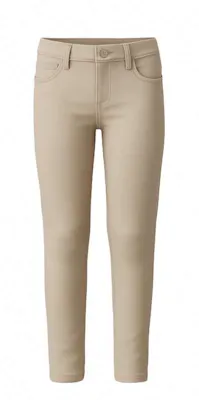 Girls Ponte Knit Pants - Size 18, Khaki